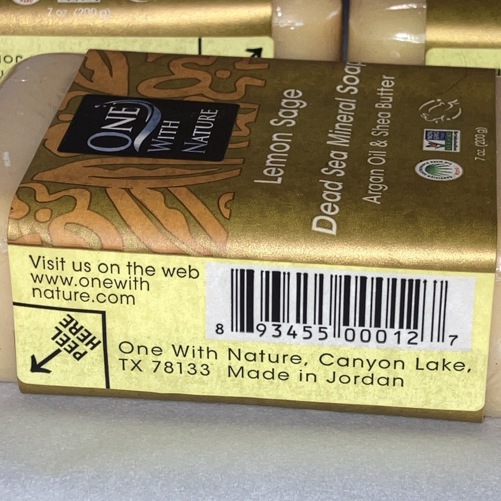 One With Nature Soap Bar Lemon Sage 7oz (Pack of 3)