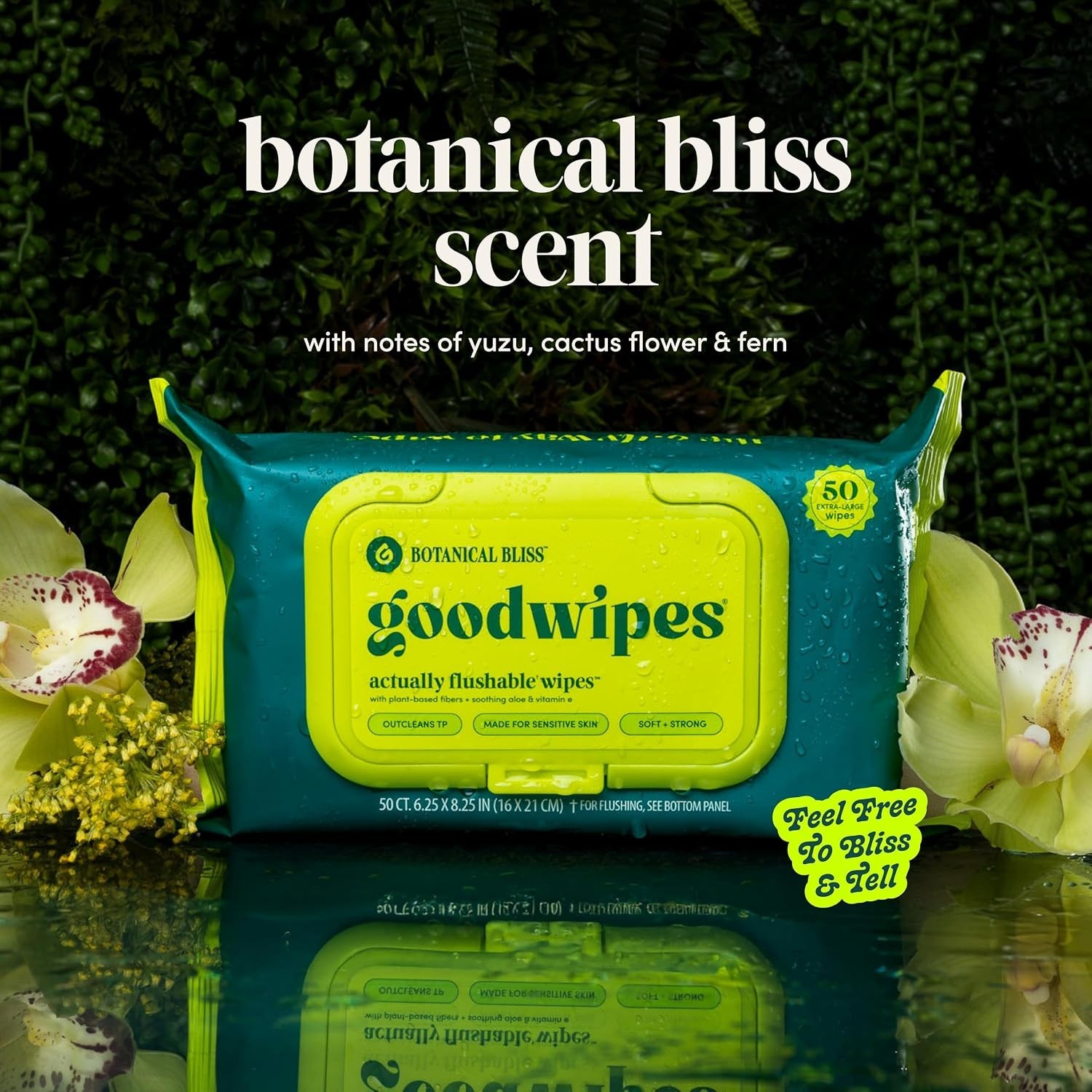 Flushable Butt Wipes Extra Large 300 Count, Shea Coco & Botanical Bliss, Wate…