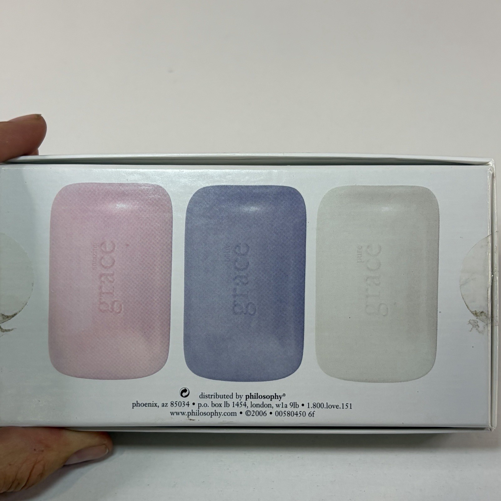 Philosophy State of Grace Boxed & Sealed 3 Bars Soap Amazing Baby Pure Grace New