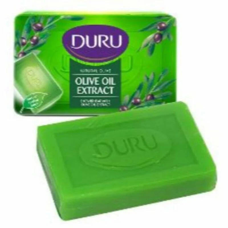 DURU Natural Olive Face & Body Bar Soap with Olive Oil Extract 150g x 6
