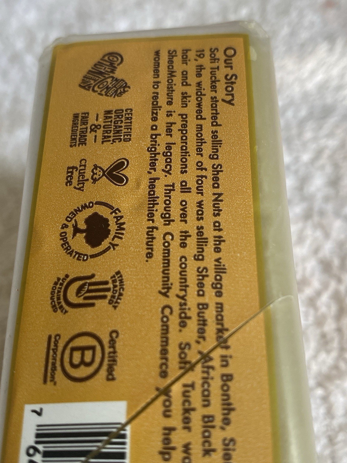 SHEA MOISTURE RAW SHEA BUTTER SOAP FOR DRY SKIN 8oz