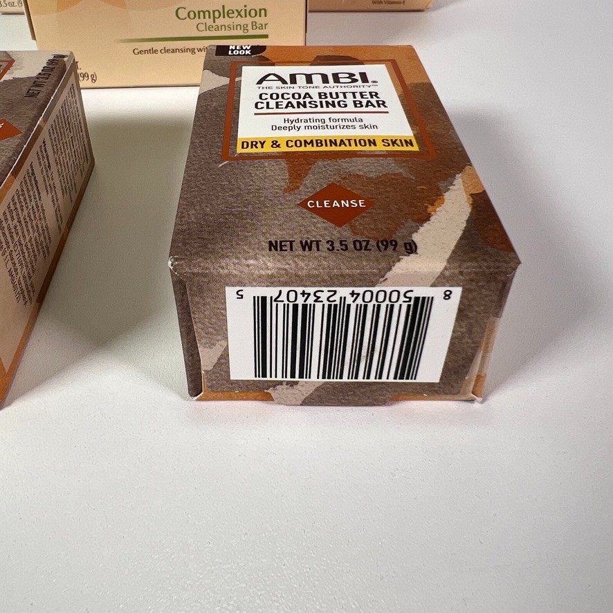 AMBI Cocoa Butter, Black Body Soap Complexion Cleansing Bar Bath Lot of (5x)