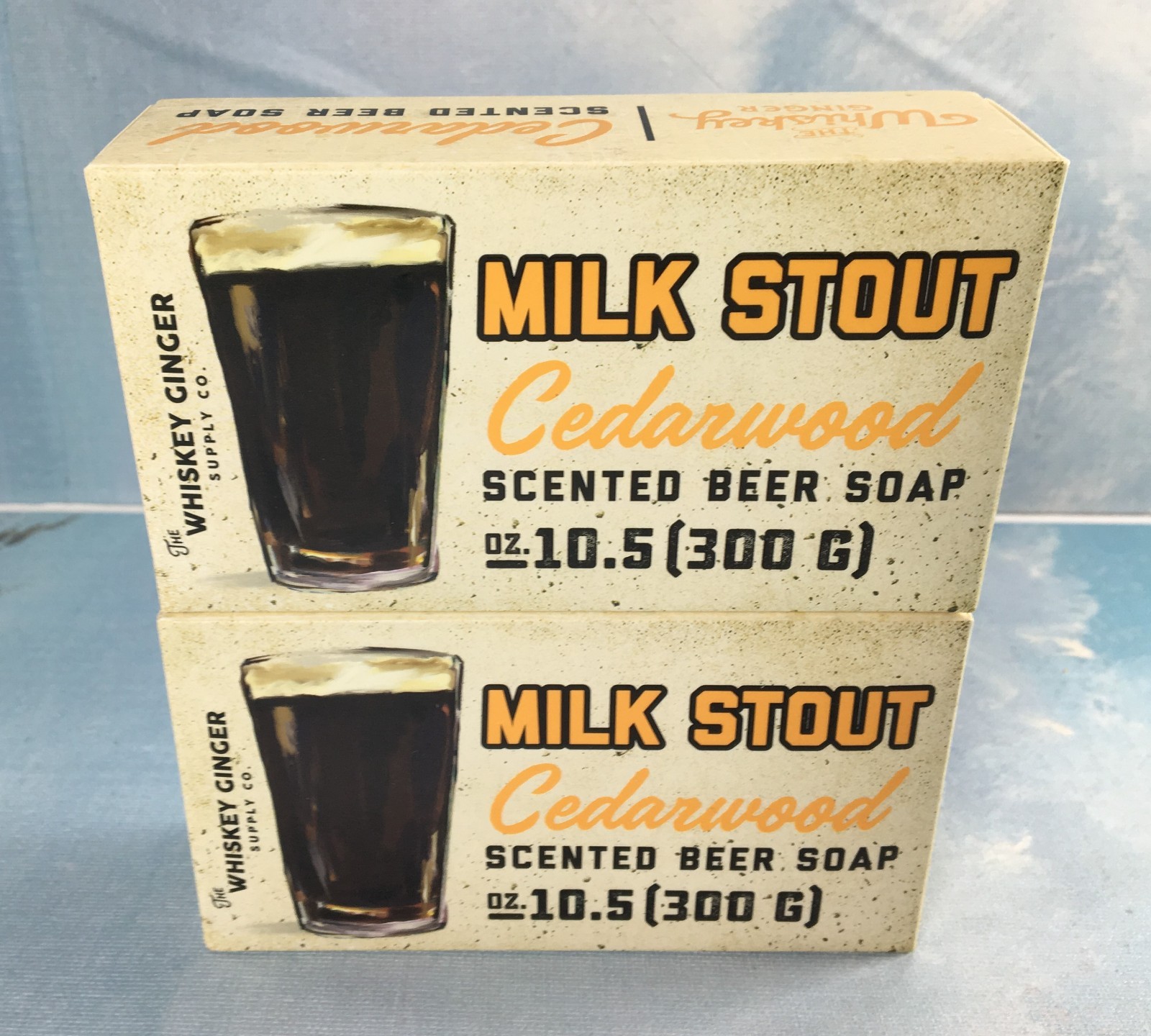 The Whiskey Ginger Co. Cedarwood Beer Soap, 2 Pack, 10.5 oz (300 g) Each