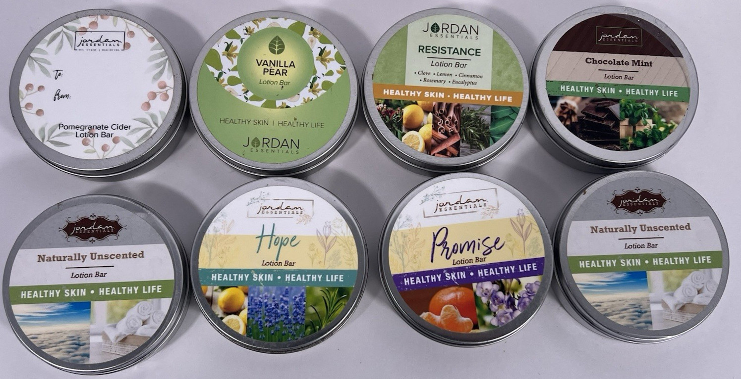 Jordan Essentials Set Essential Oil Lotion Bars Lot Of 8 New Various Scents