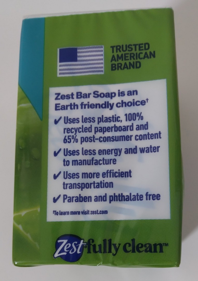 Zest Soothing Aloe, Deodorant Bar Soap With Aloe Vera, 2x Bars 4 oz. Each