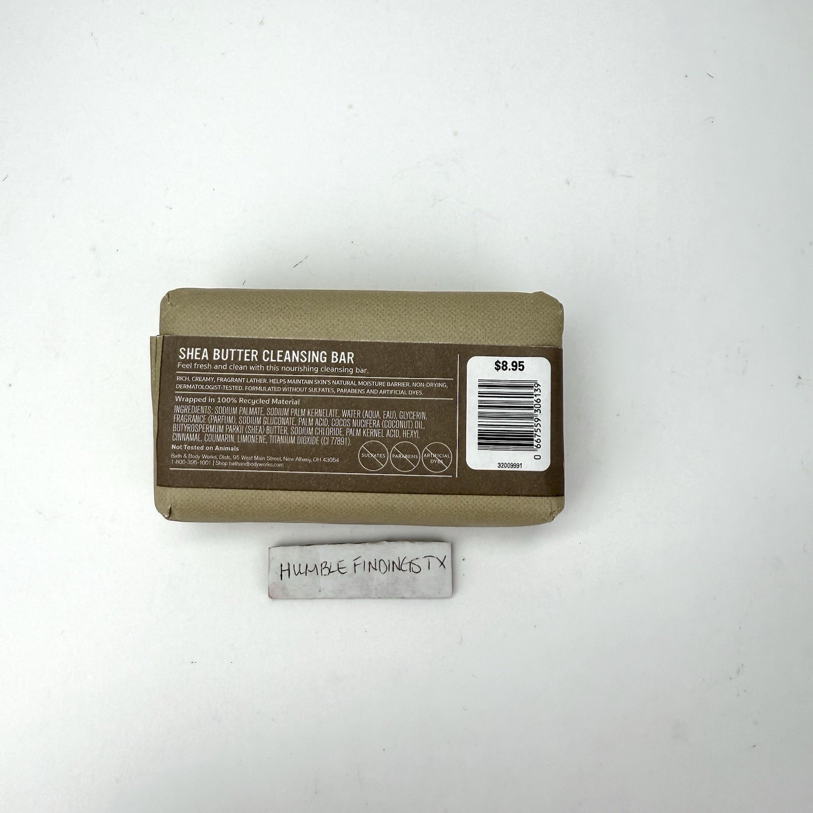 Bath and Body Works SHEA BUTTER Cleansing Soap Bar 5oz Paraben Sulfate Dye Free