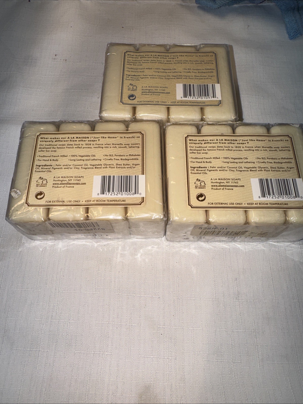 (3 pk) A LA MAISON 1 Sweet Almond Bar And 2 Oat Milk (12 Bars of Soap, 3.5 oz)