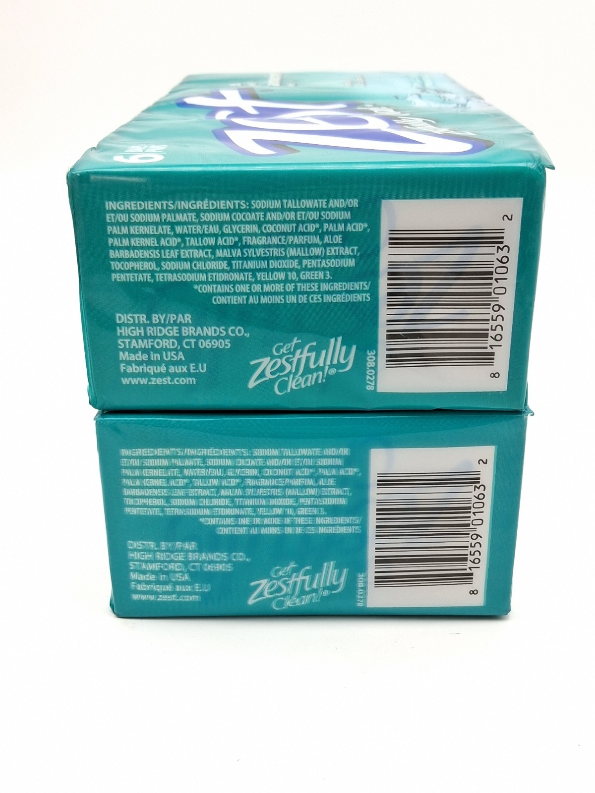 2x 6-Packs Zest Refreshing Aqua Deodorant 3.2 oz. Clean Bath Bar Soap Vitamin E