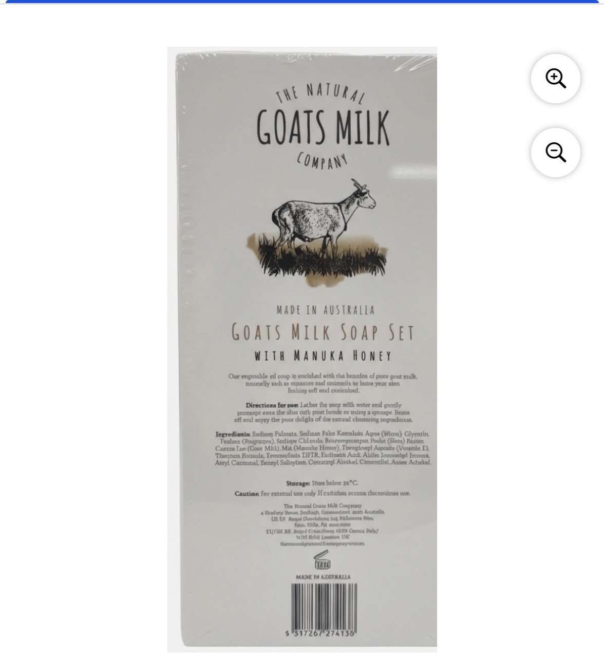 The Natural Goats Milk Co Goats Milk 8 Bars Soap Manuka Honey Made In Australia