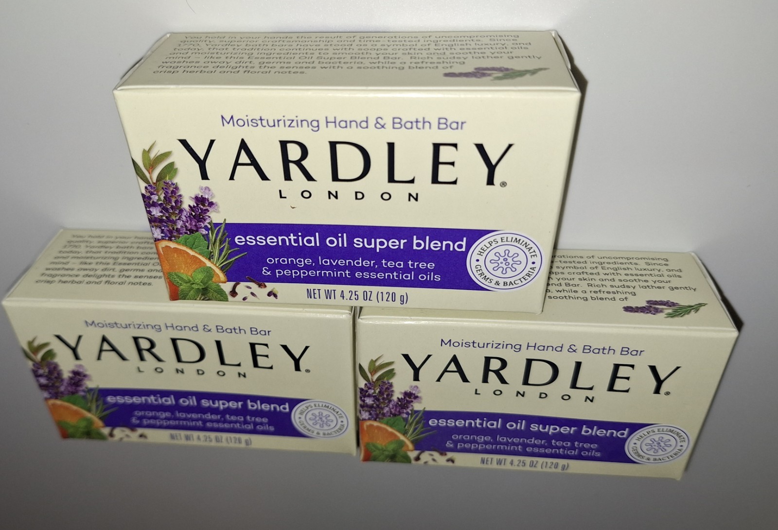 3Xs Yardley London Bath Bars Essential Oil Super Blend
