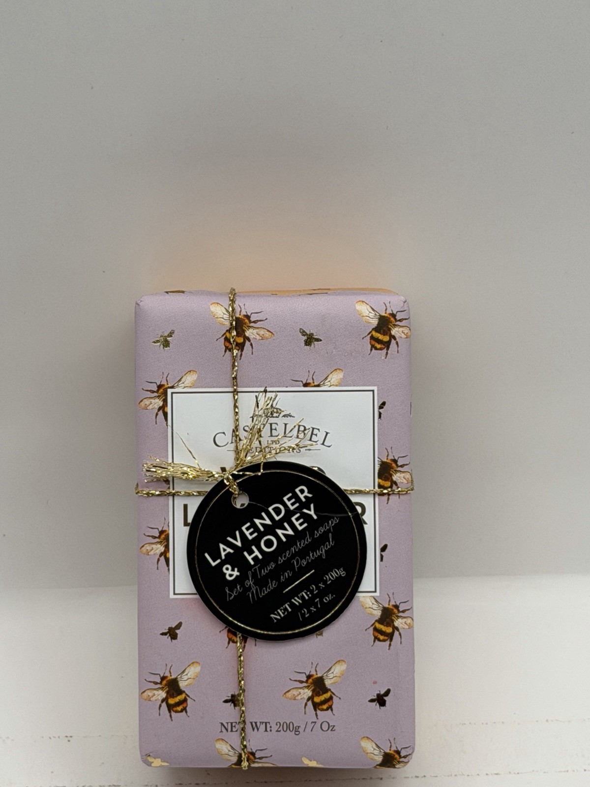 2 Pack Castelbel 7oz Bar Soap Wild Lavender Pure Honey Scented Soap Portugal