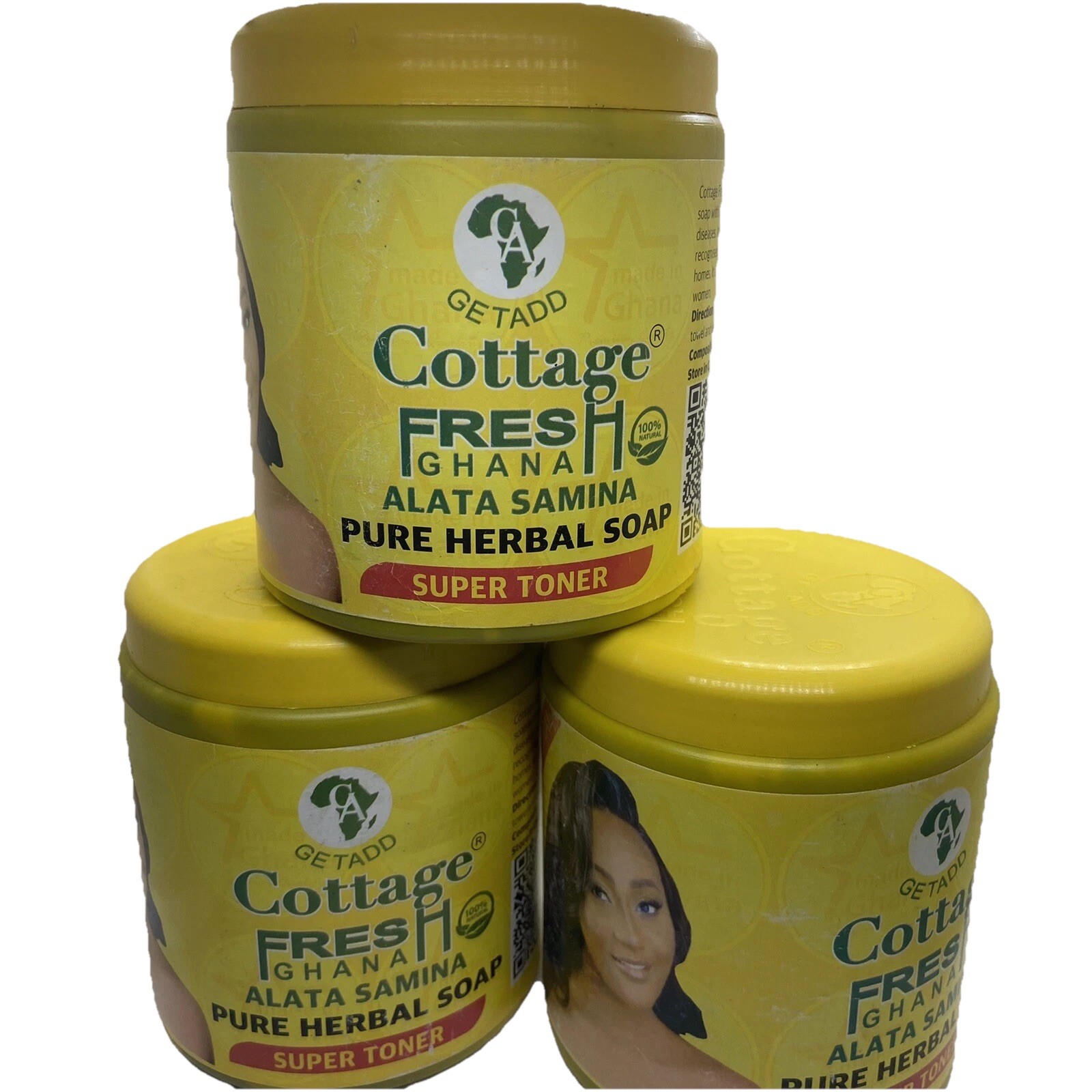 |GETADO| Cottage fresh Ghana Alata Samina PURE HERBAL SOAP (SUPER TONER 550g)1pc