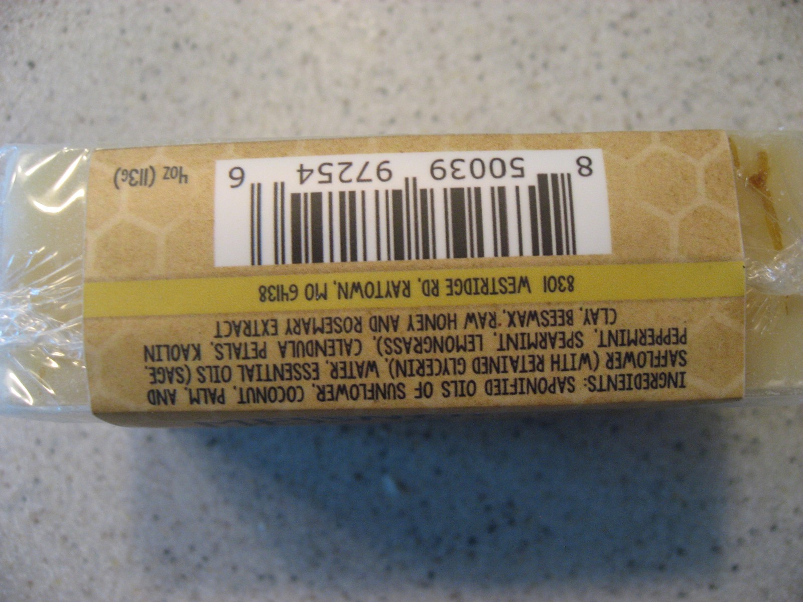 Messner Bee Farm Handcrafted Soap Made w/Raw Honey + Beeswax – Peppermint & Sage