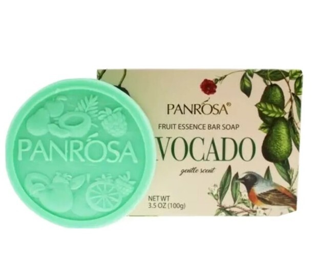 3 bars Panrosa Avocado Gently Scent Fruit Essence Bar Soap 3.5oz