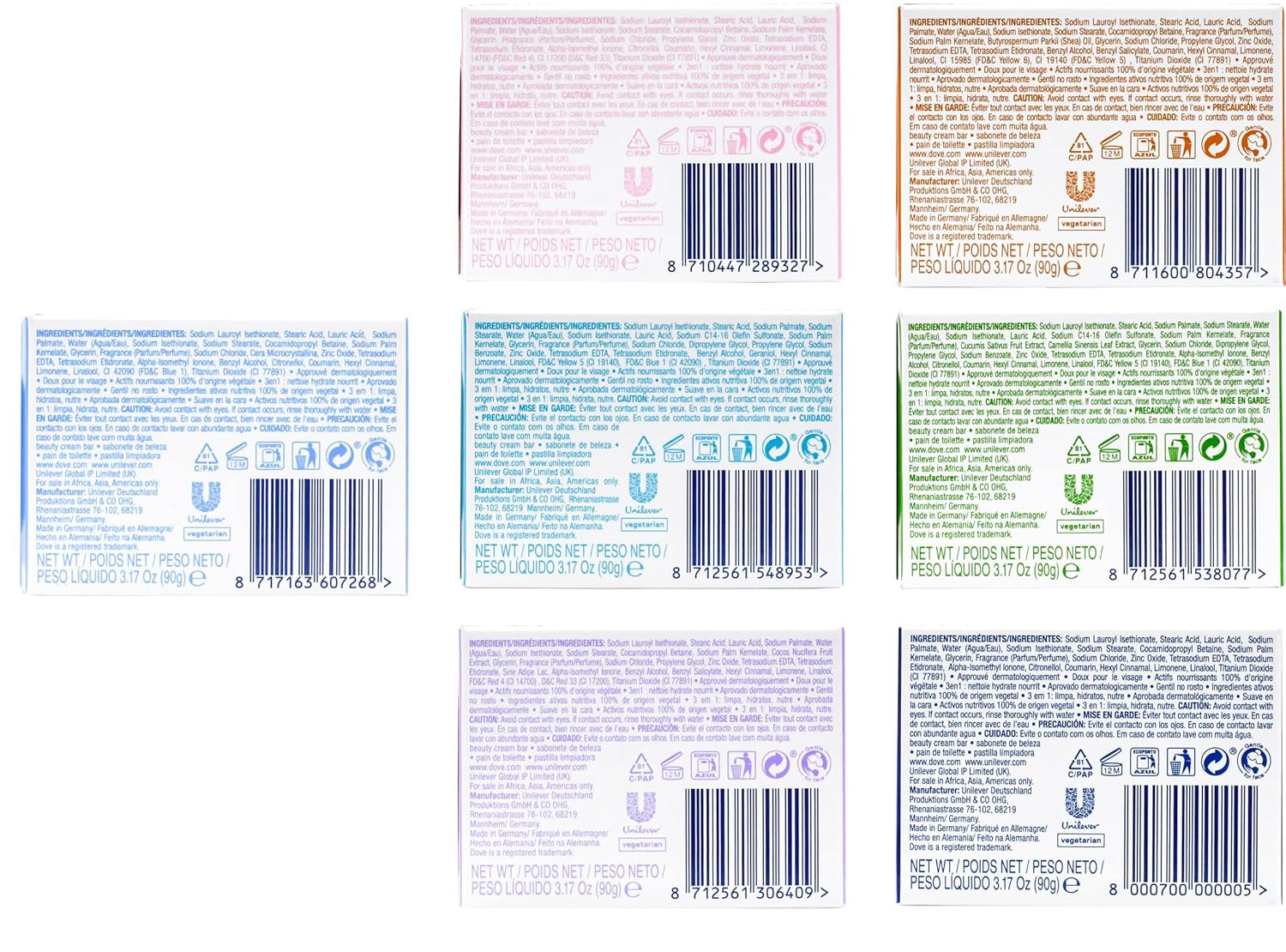 , Beauty Bar Soap Variety Pack of 14, Go Fresh, Shea Butter, Coconut Milk, Wh…