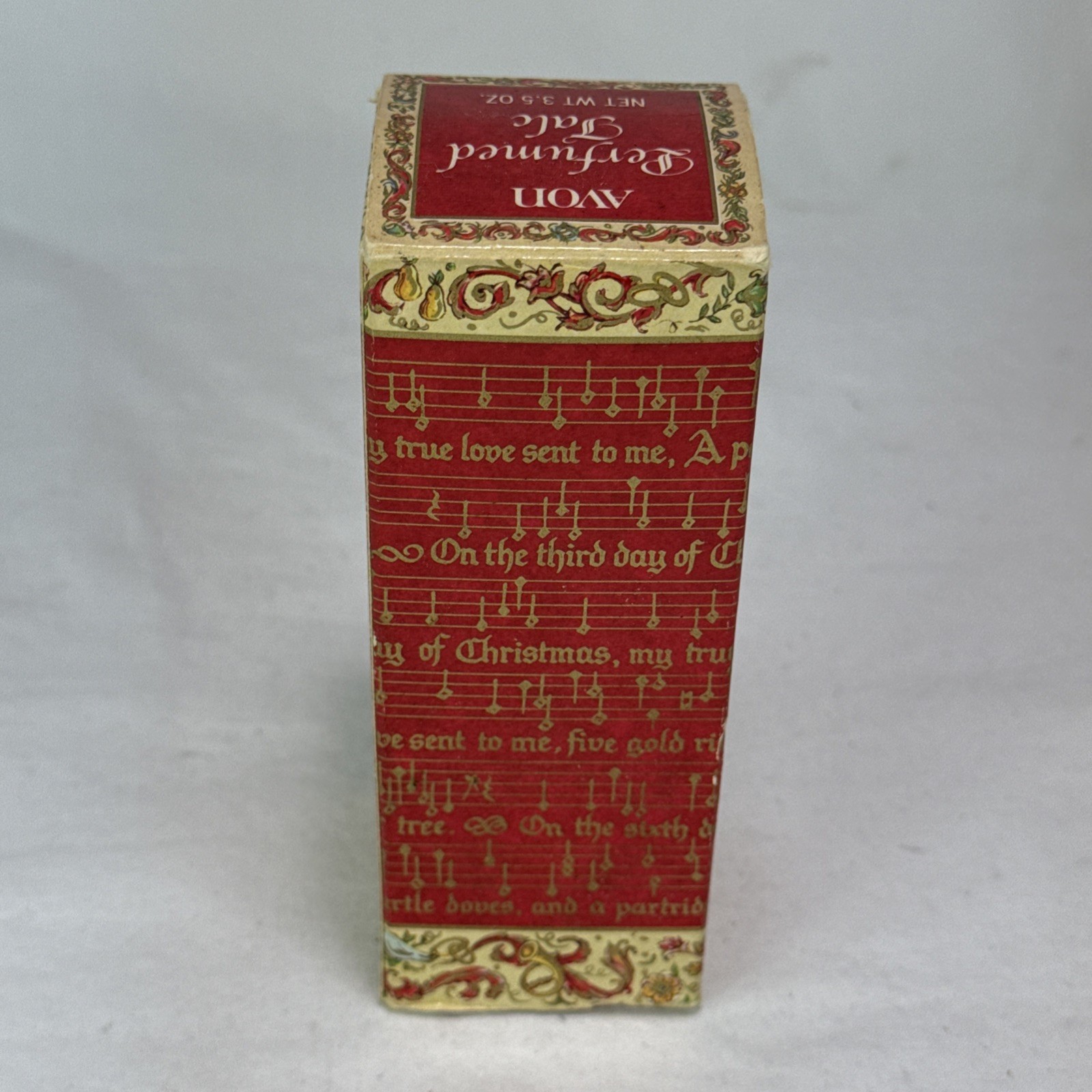 Vintage Avon Moonwind Perfumed Talc 3.5 oz Blue Ribbed Container w Original Box