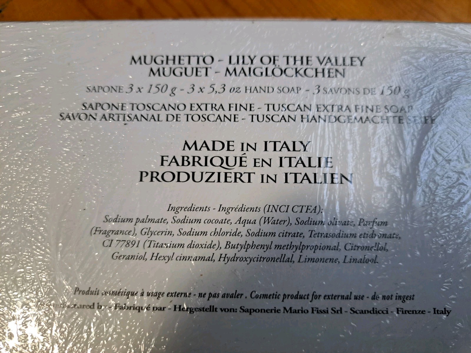 La Florentina 3 pack Lily of the Valley Bar Hand Bath Soap 5.3 oz Made in Italy