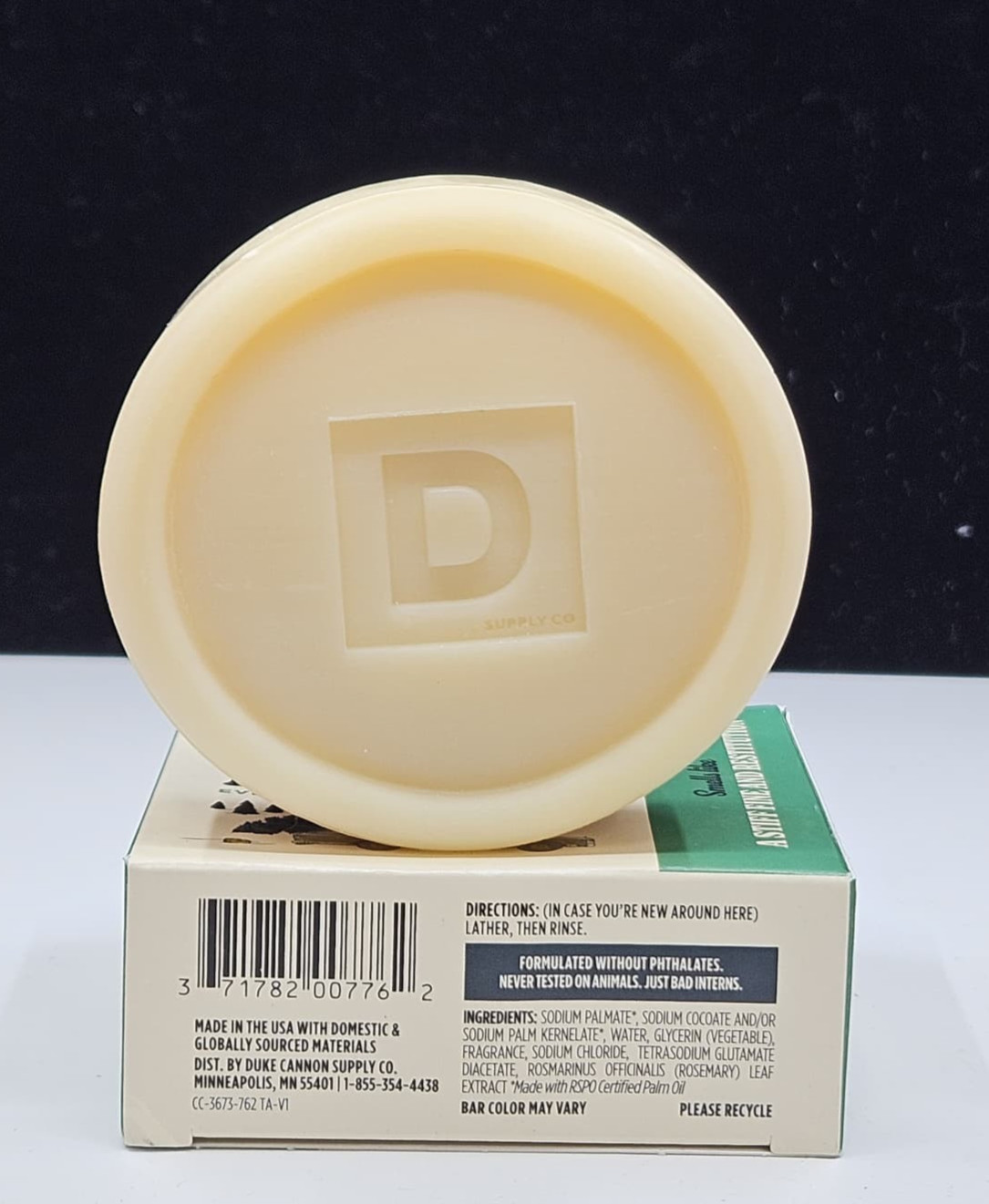 Duke Cannon Illegally Cut Pine Everlasting Puck Of Soap 5 oz – New In Box