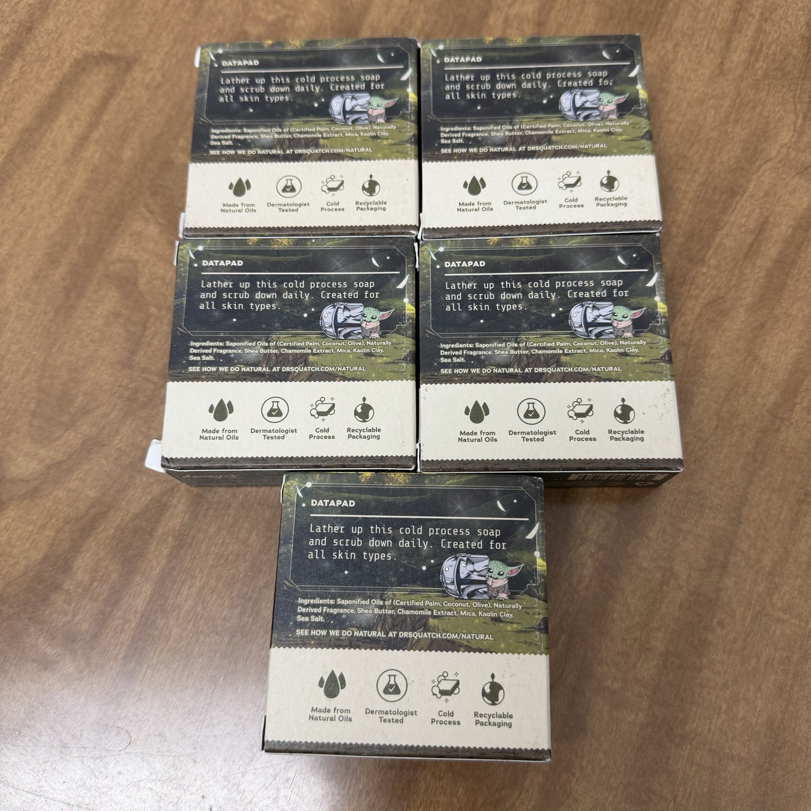 Dr. Squatch Zen Cleanse Men’s Natural Soap Star Wars Mandalorian lot of 5