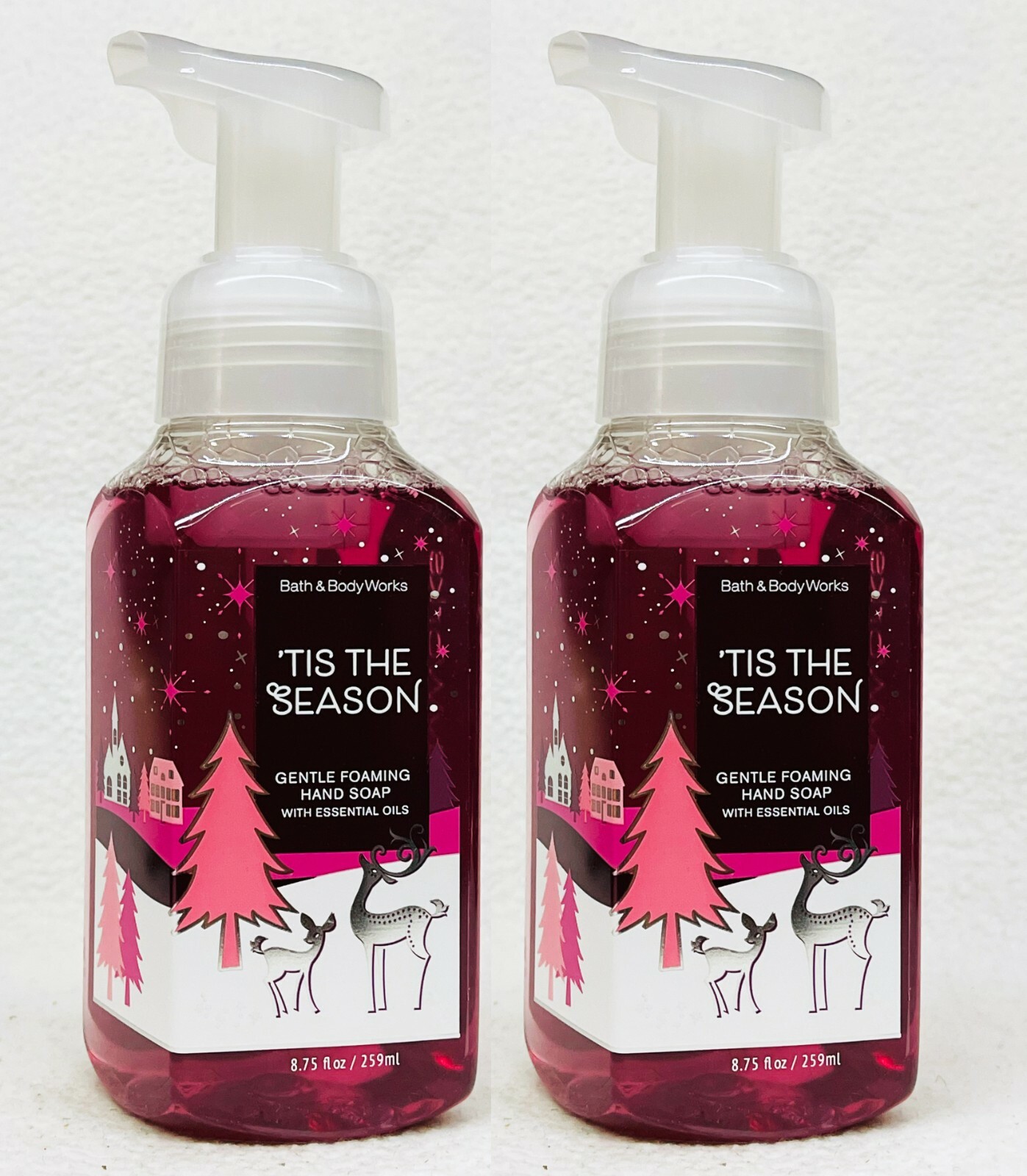 2 Bath & Body Works TIS THE SEASON Gentle Foaming Hand Soap Wash 8.75 oz