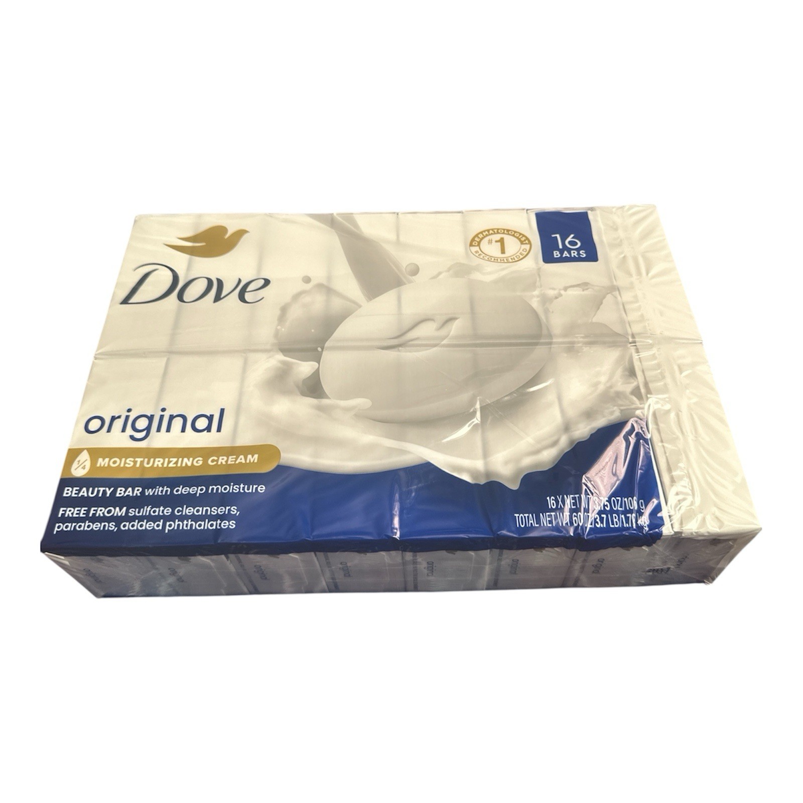 DOVE BEAUTY BAR Original Deep Moisturizing CREAM SOAP 16 pack (3.75oz. 16 ct.)