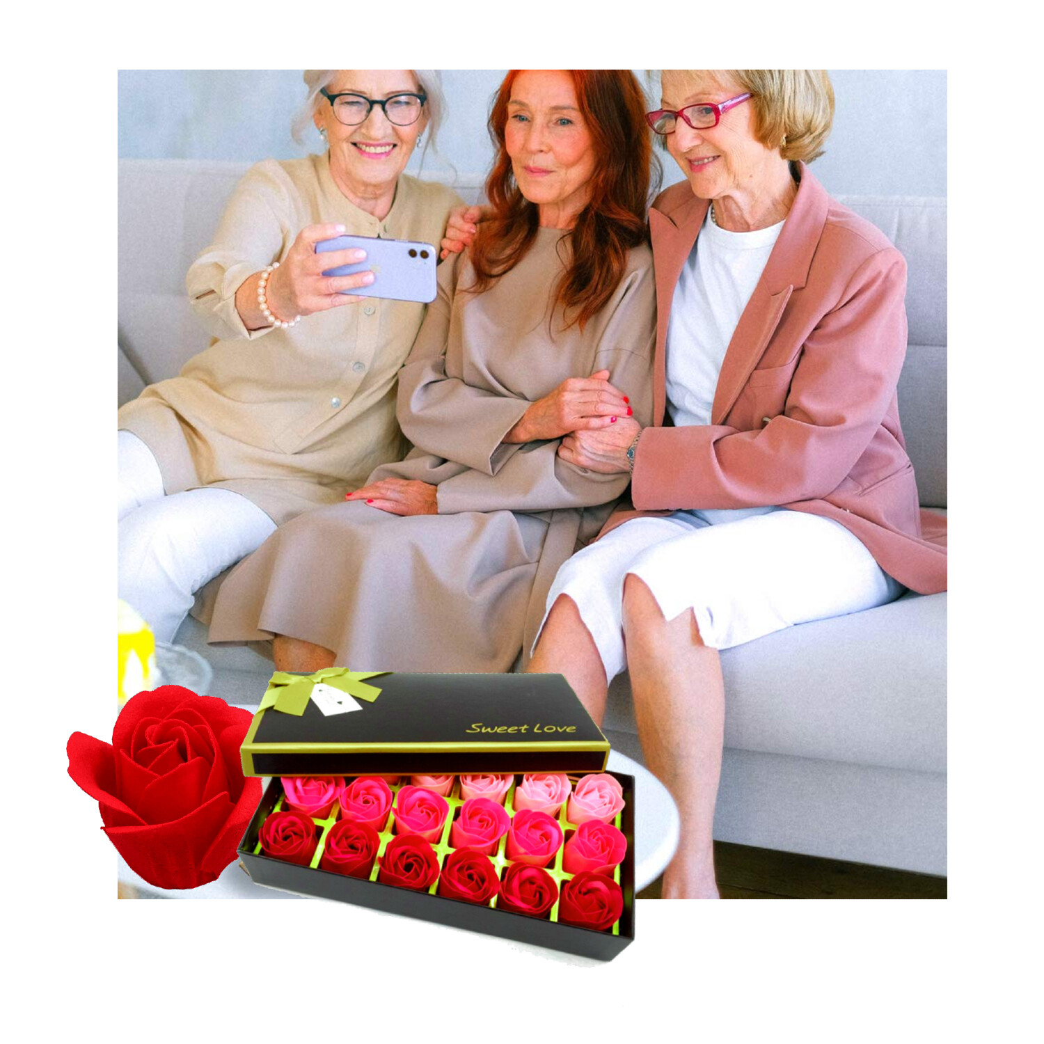 Flower Soap Gift Box (Free Shipping from U.S.A)