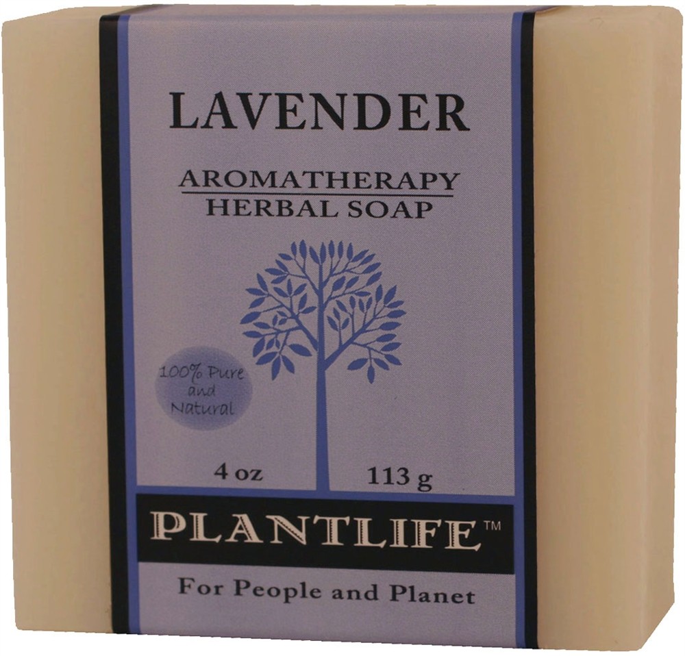 Plantlife Natural Body Care Aromatherapy Herbal Soap Lavender, 4 Ounces