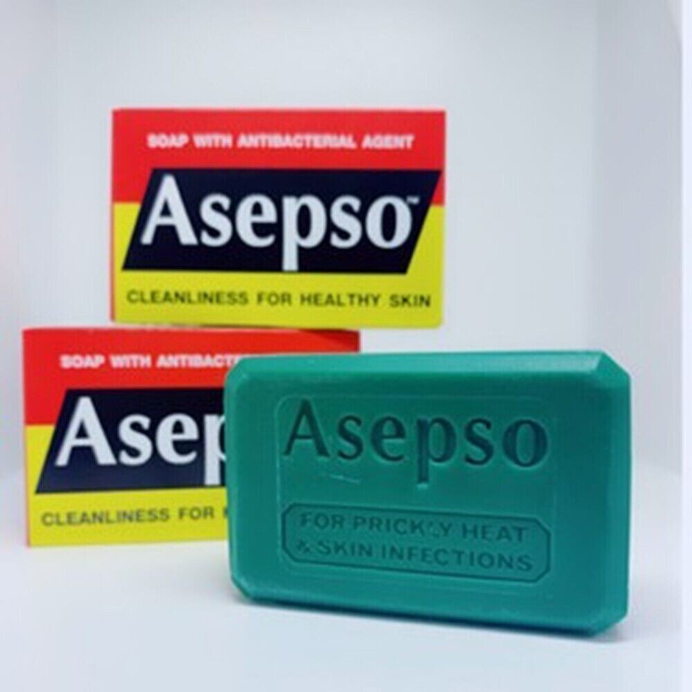 12x Asepso Bar Soap Original Formula Washes Away Bacteria Dirty Healthy Skin