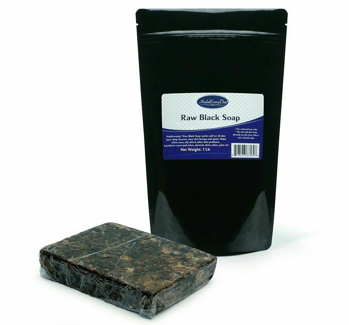 Raw African Black Soap Bar 1 lb / 16 oz – 100% Natural Premium Organic Unrefined