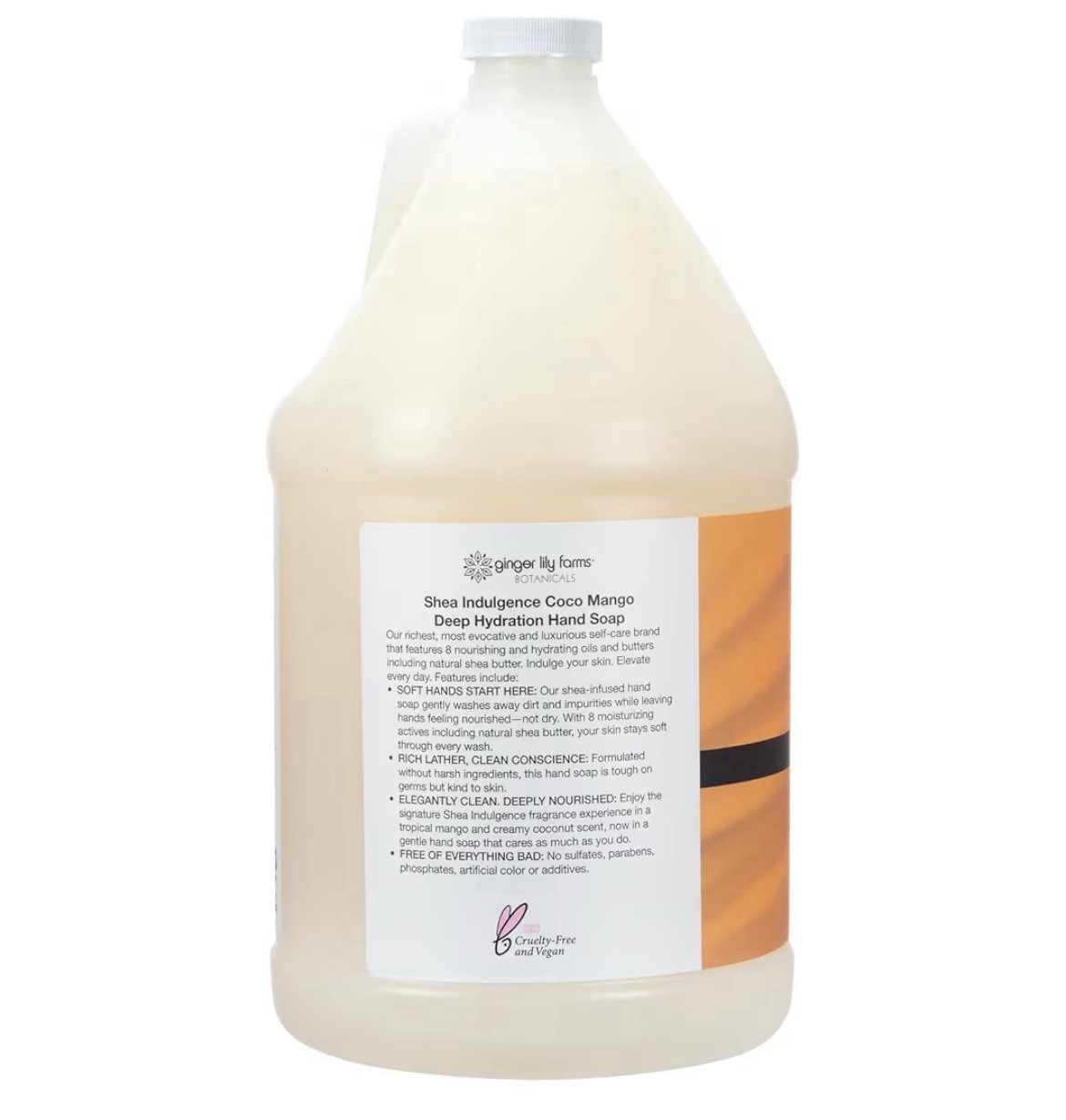 1 Gallon Coconut Mango Hand Soap Refill – Deep Hydration Vegan 128oz Shea Butter