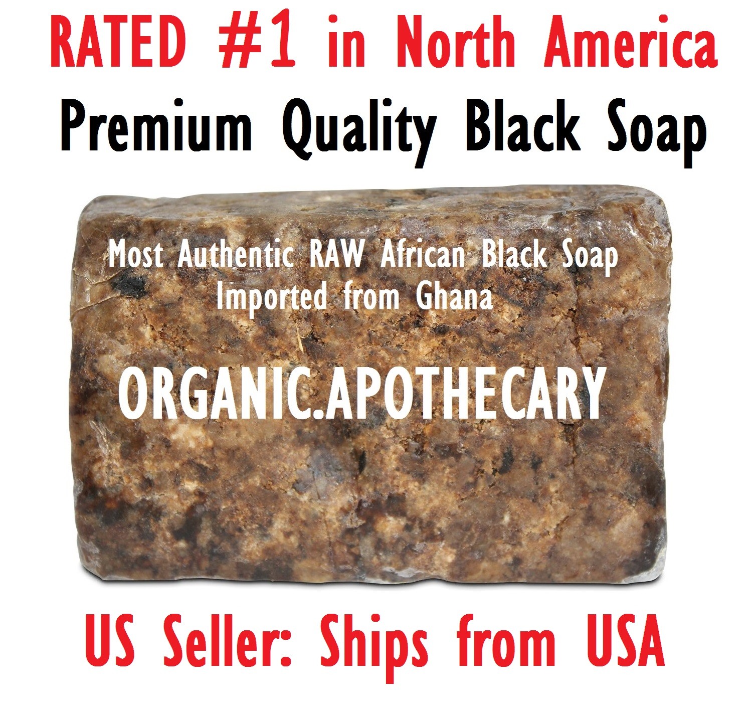 5 lbs Natural Raw African Black Soap, Organic, Unrefined from Ghana West Africa