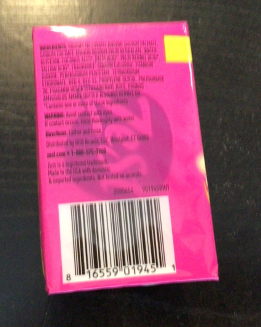 Two Pack Zest Pink Indulgence Deodorant Soap Bars 4.12 oz Lush Orchid & Almond
