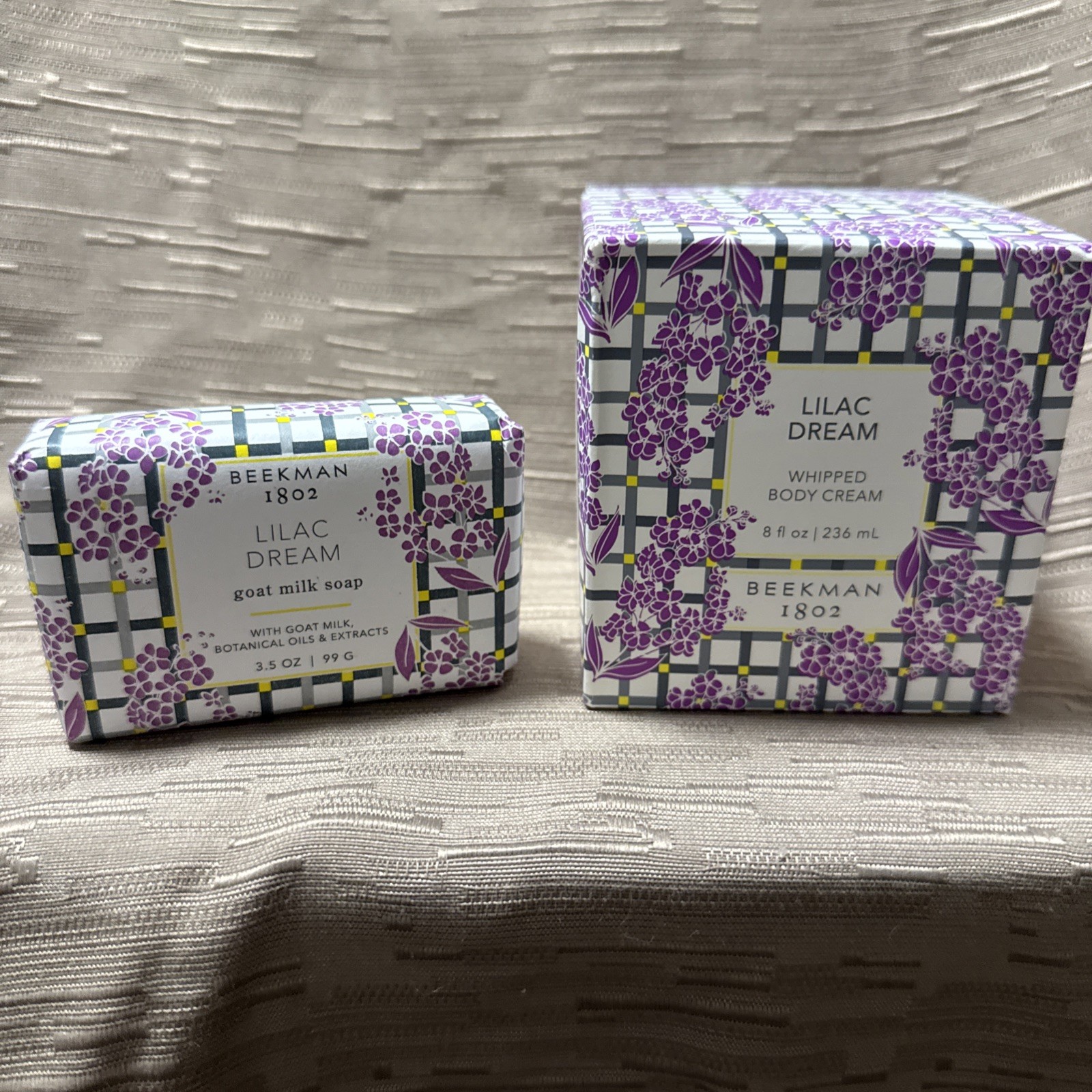 LOT/SET 2 Beekman 1802 Goat Milk LILAC DREAM Soap Bar ~ Whipped Body Cream #10