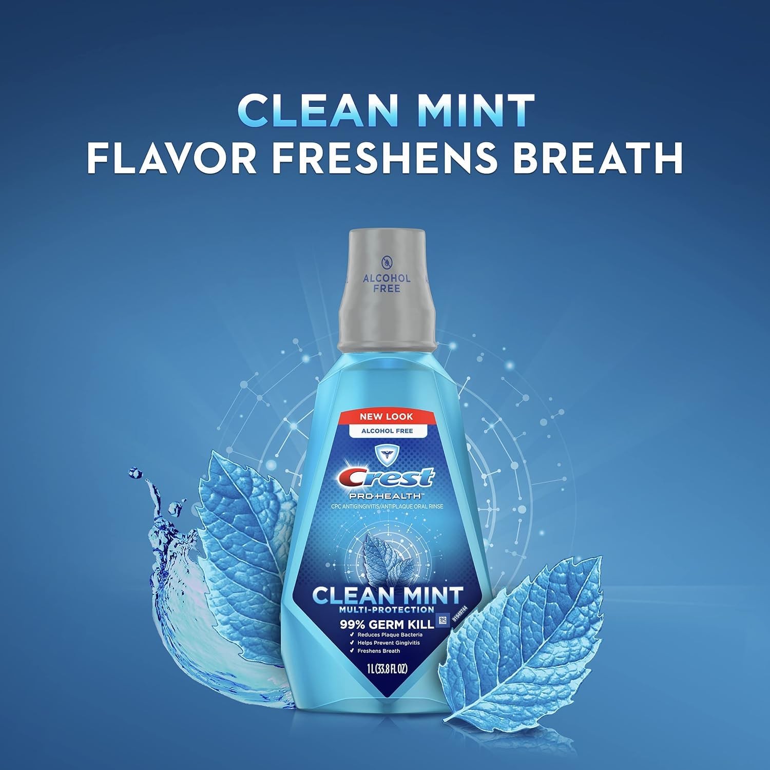 Crest Pro-Health Antiplaque Oral Mouthwash Multi-Protection Mint, 8.4 Ounce