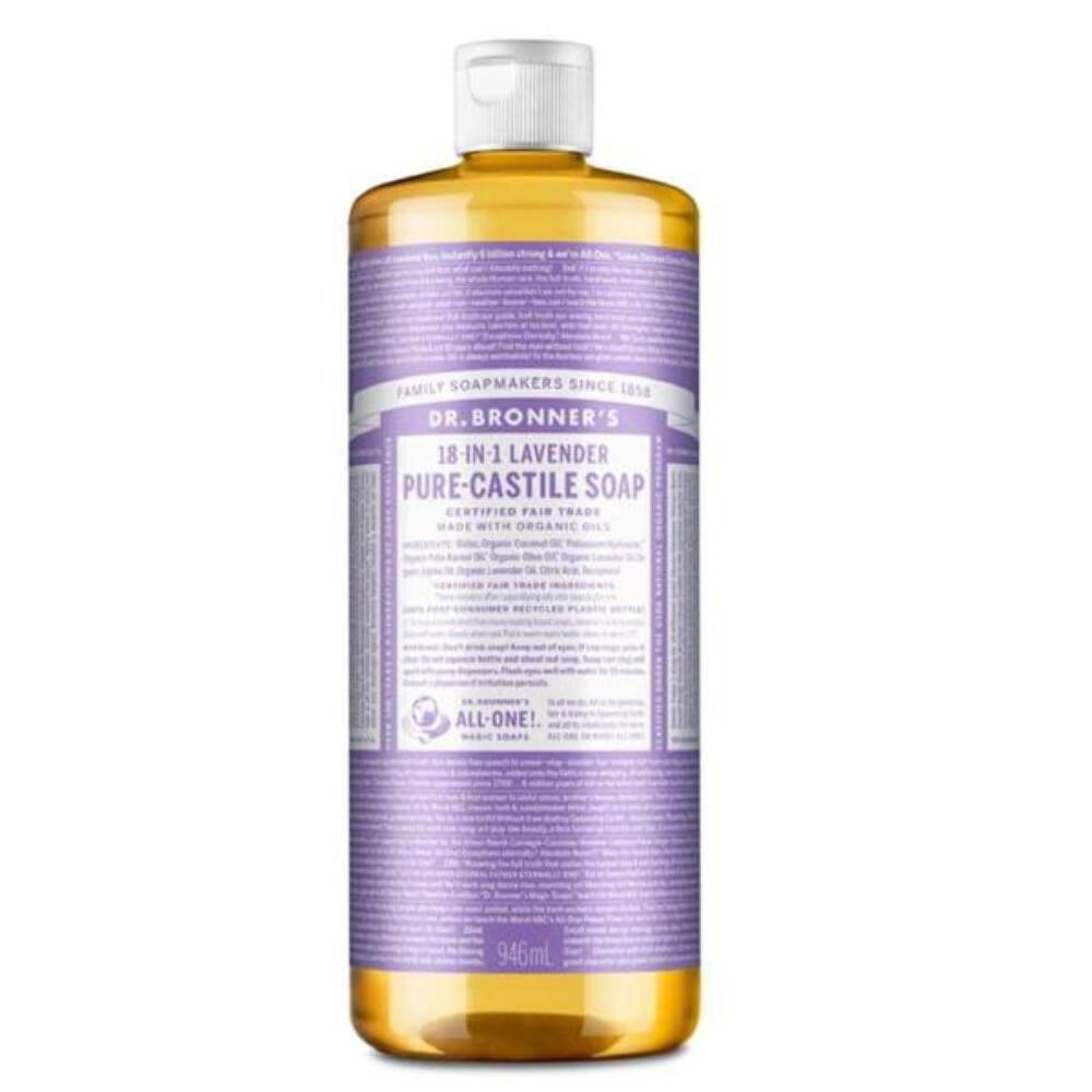 Dr. Bronner’s – Pure-Castile Liquid Soap (Lavender, 32 ounce) – Made with Organi