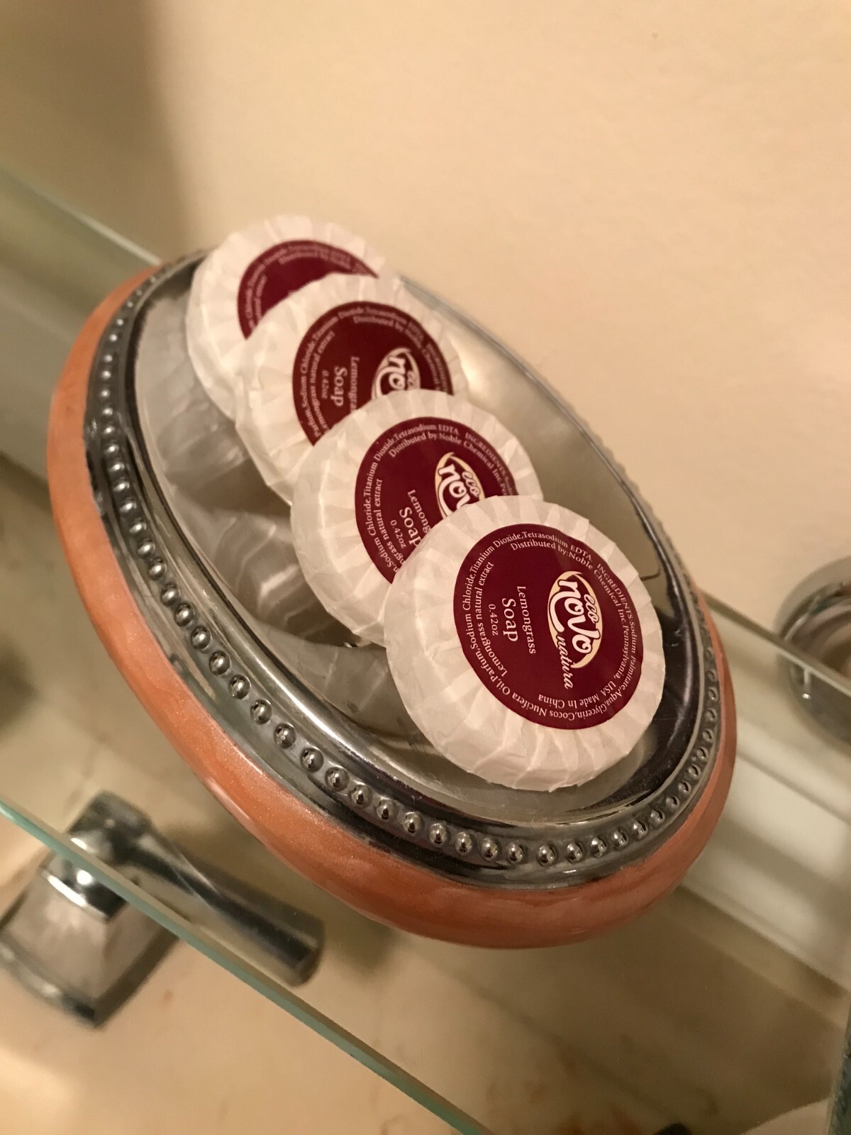 25 Mini Soap Novo B&B Hotel Individual Wrapped Small Glycerin Travel Bar .42z