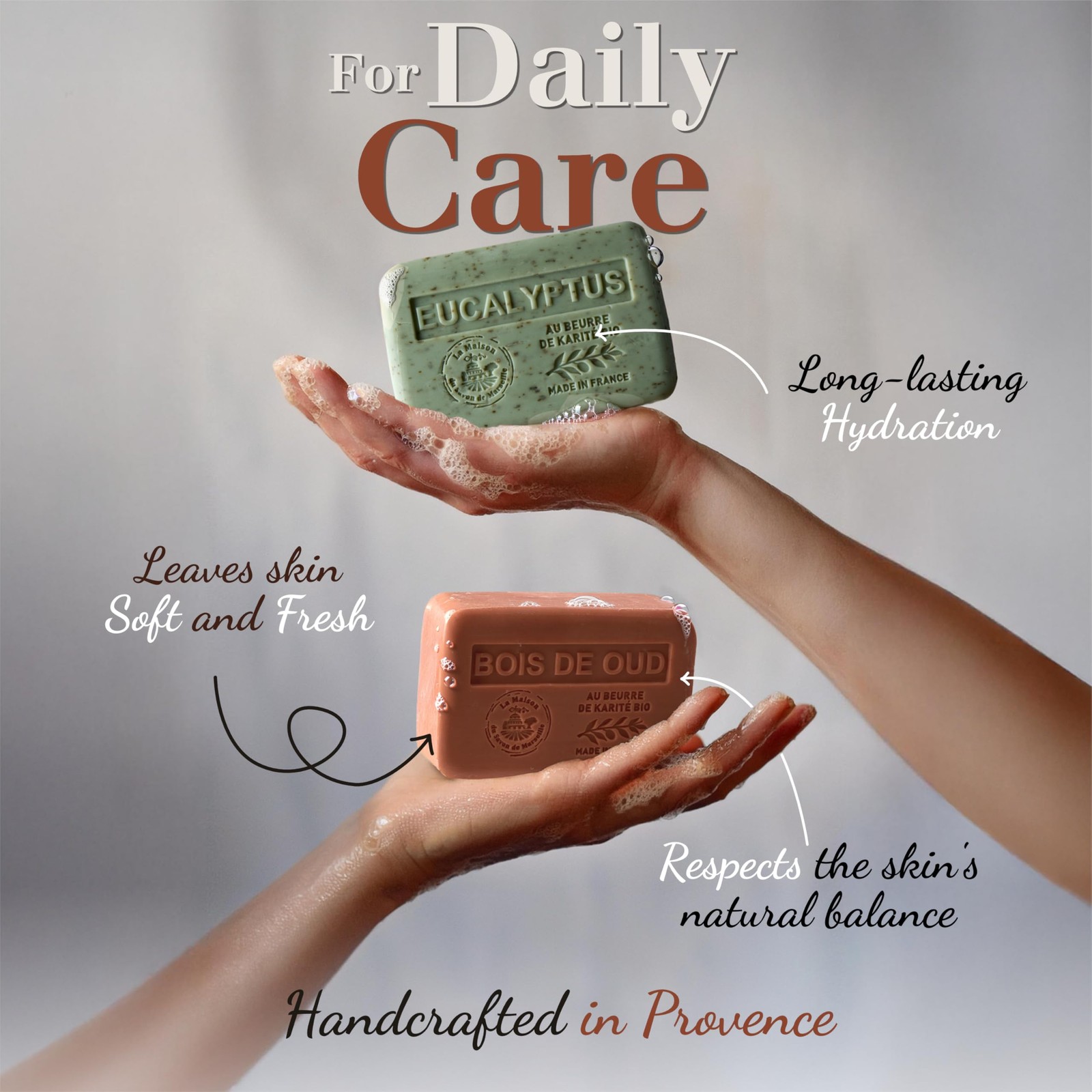 Verbena Soap Bars 3xPack – Enriched With Organic Shea Butter – 97% Natural In…