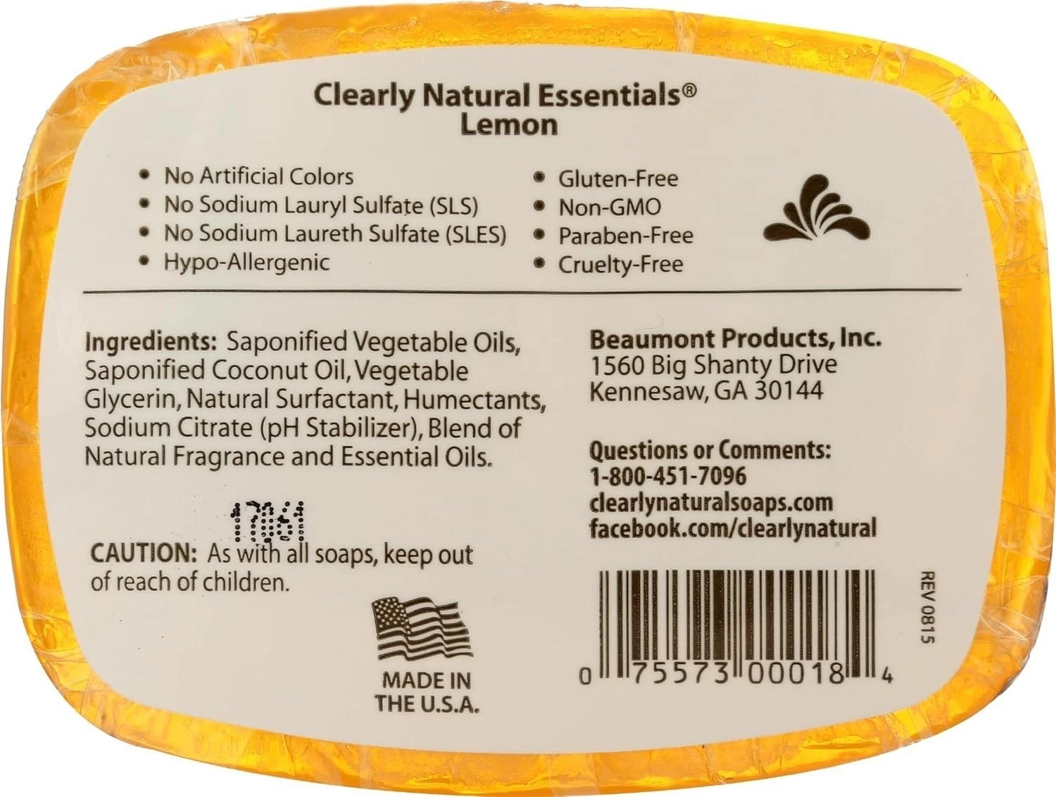 Luxurious 4oz Lemon Glycerine Soap – Naturally Moisturizing & Gentle Cleansing