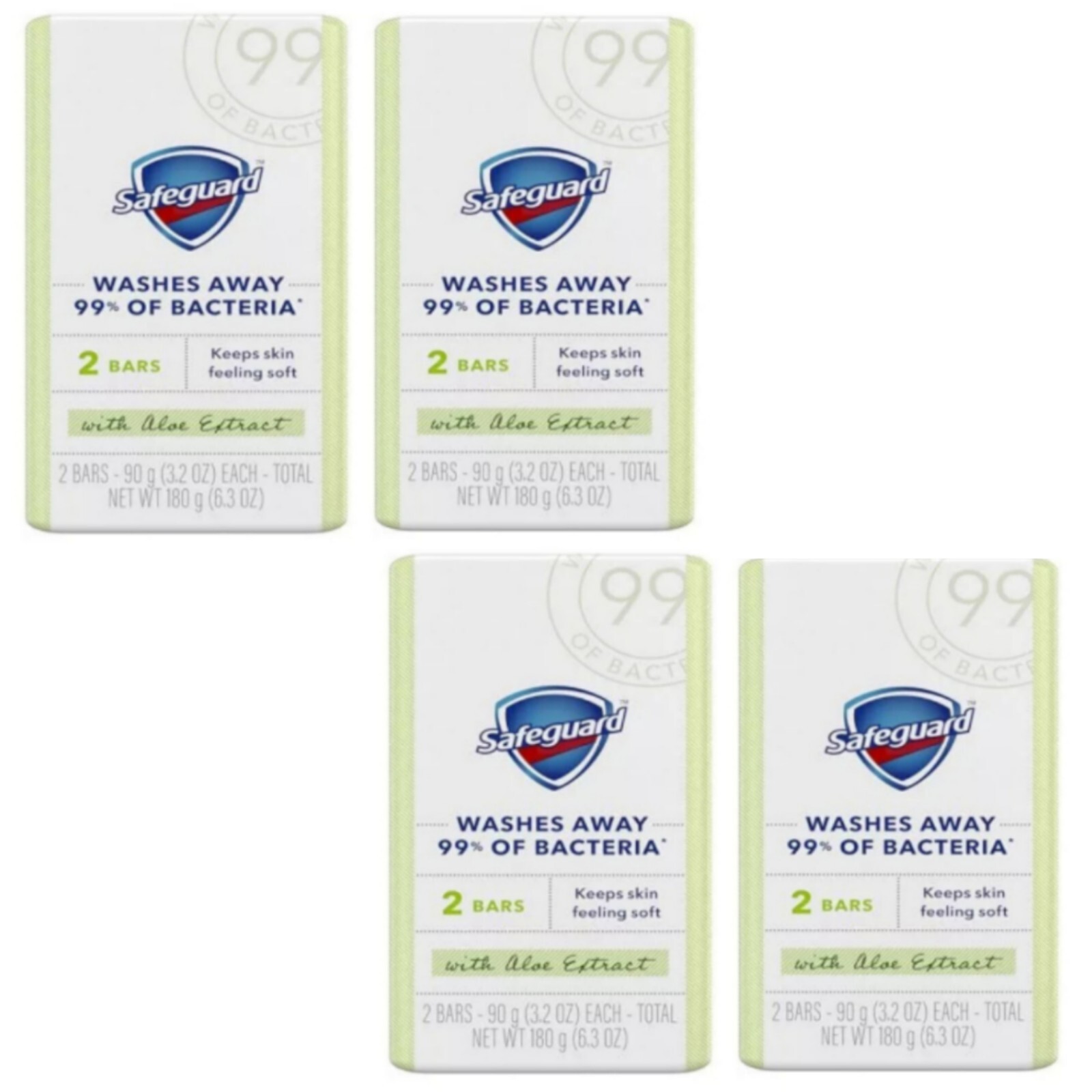 NEW! SAFEGUARD (8-BARS) 3.2 Oz. Bars ●FRESH CLEAN SCENT● W/Aloe Extract Soap🫧.