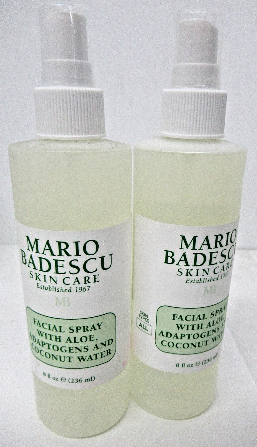 Mario Badescu Facial Spray with Aloe, Adaptogens and Coconut Water x2 8oz each