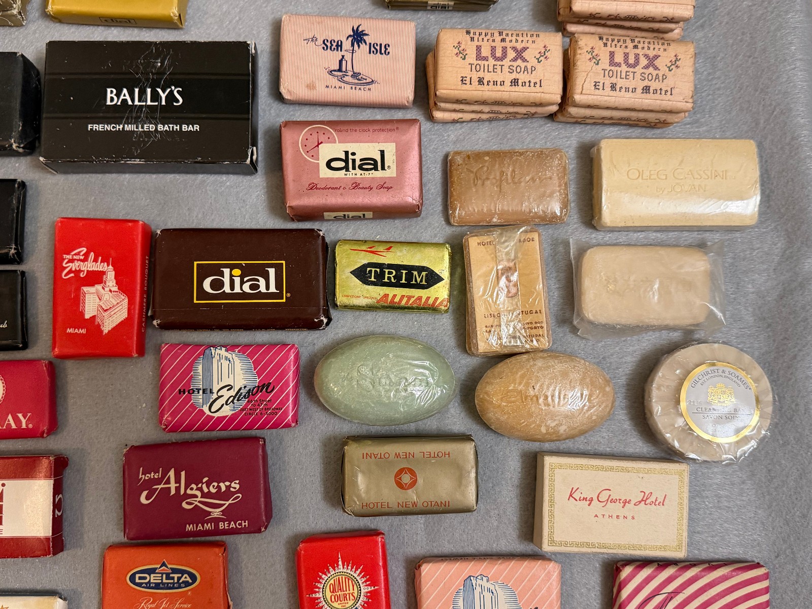 Large Vintage Lot 150+ Hotel Motel Airline Mini Bar Bath Soaps Around World Wide