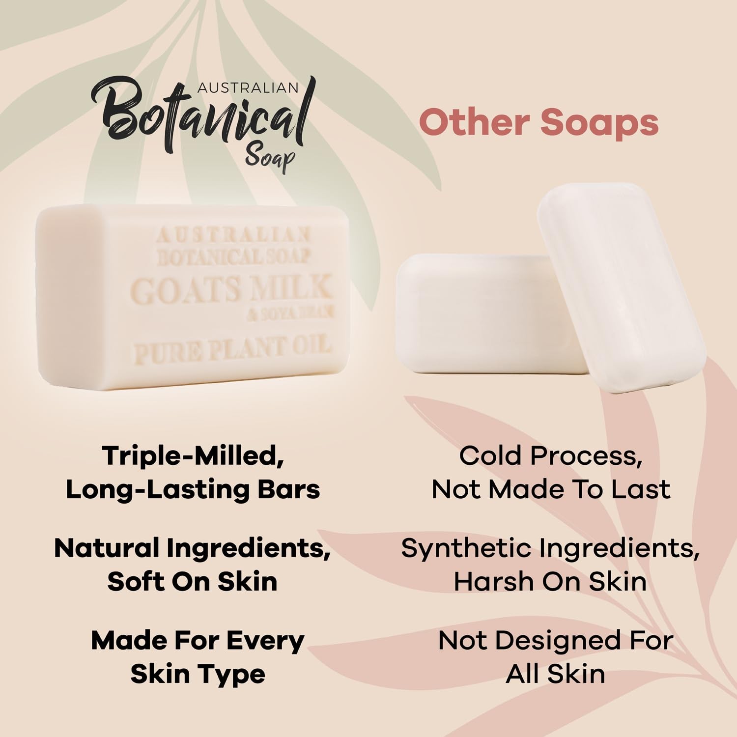 Goat Milk Soap Bars 6.8 OZ – Natural Shea Butter Soya Bean Oil All Skin Types