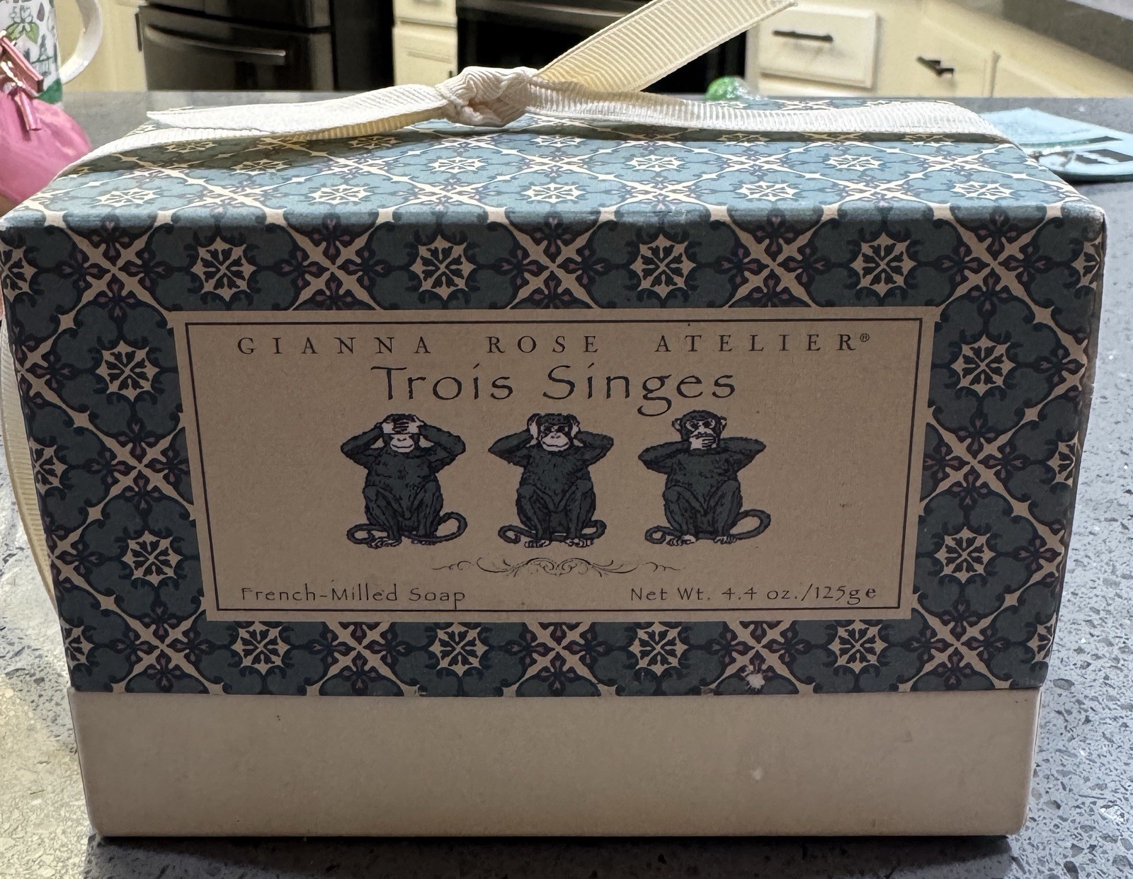 Gianna Rose Atelier Triple-Milled Trois Singes White Lychee Soap 4.4 oz