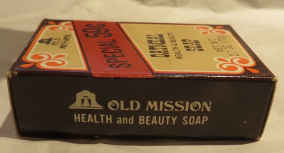 Vintage Old Mission-Health and Beauty Oatmeal Soap 2.7 OZ each Made in CA USA