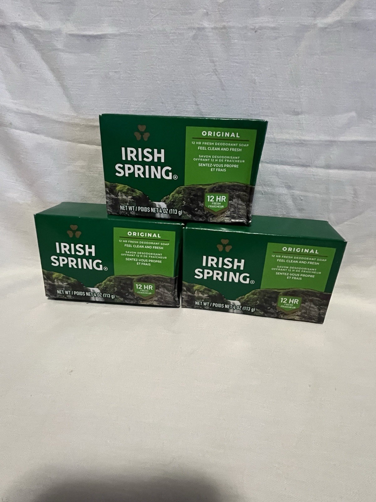 Irish Spring Original Deodorant Soap Bar 12 HR Fresh 4 oz Multipack