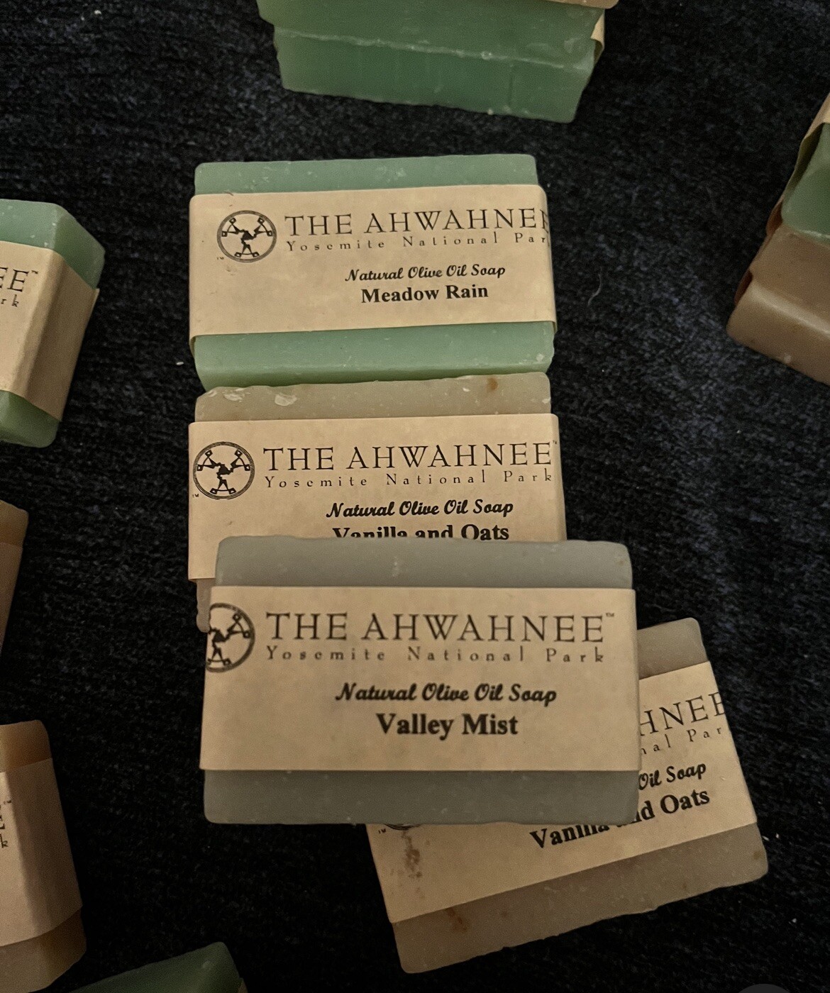 AHWAHNEE HOTEL Yosemite -(4) Fine handmade Guest soaps w olive oil (1.5oz 42g)