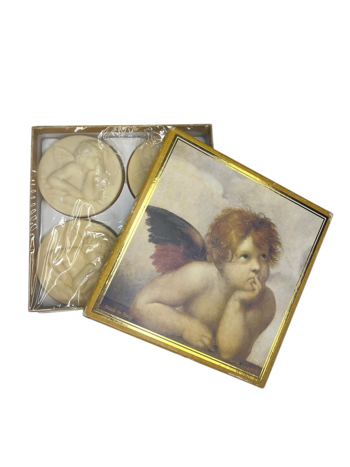 Saponificio Artigianale Fiorentino Raphael Cherub Angel Soap 4 Round Relief