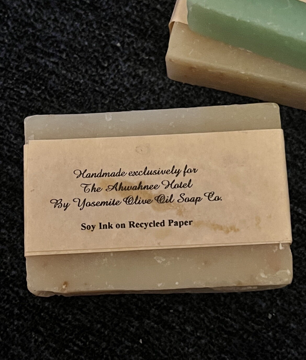 AHWAHNEE HOTEL Yosemite -(4) Fine handmade Guest soaps w olive oil (1.5oz 42g)