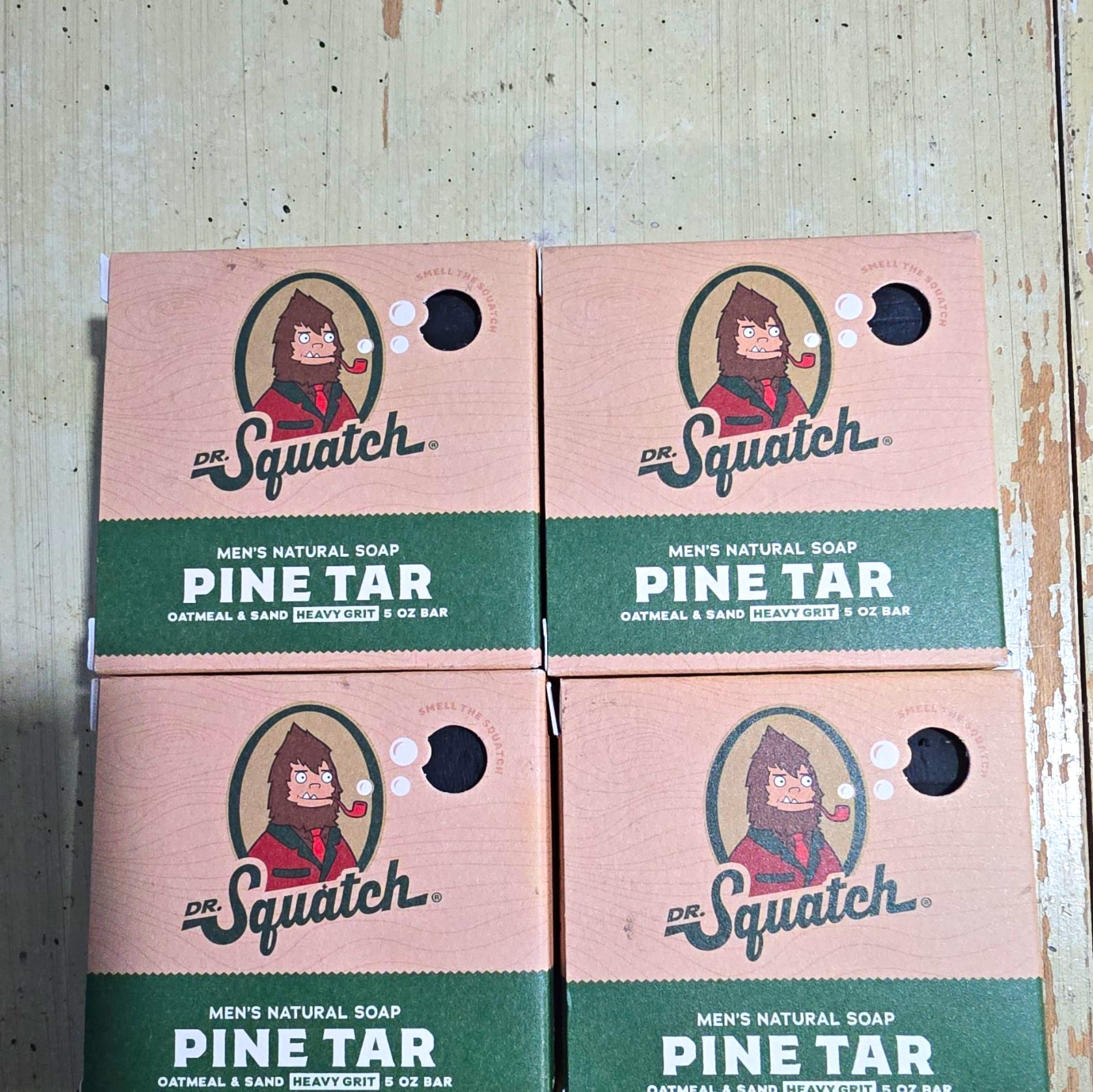 Dr. Squatch Pine Tar Men’s Body Bar Soap 5 oz Multipack w/ Oatmeal & Sand