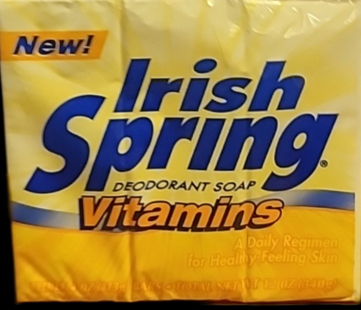 IRISH SPRING DEODORANT VITAMINS BAR SOAP 3 BARS-15 OZ TOTAL FREE SHIPPING USA